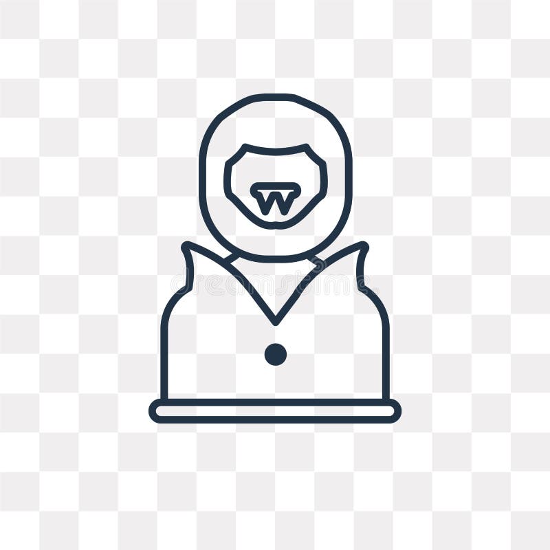 Ícone do vetor de Dracula isolado no fundo transparente, D linear ilustração stock