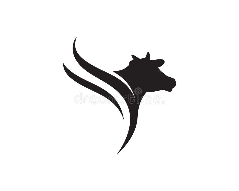 Ícone do vetor de Logo Template da vaca ilustração do vetor Ícone do vetor de Logo Template da vaca ilustração do vetor
