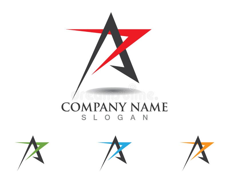 Ícone vetorial de modelo de logotipo Falcão Estrela vermelho e azul ilustração do vetor