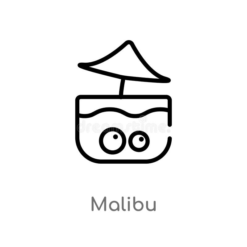 ?cone do vetor de malibu do esbo?o linha simples preta isolada ilustra??o do elemento do conceito das bebidas curso edit?vel mali ilustração royalty free ?cone do vetor de malibu do esbo?o linha simples preta isolada ilustra??o do elemento do conceito das bebidas curso edit?vel mali ilustração royalty free