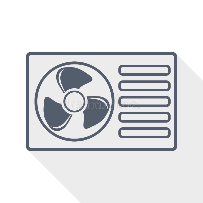 Ícone vetorial de design plano de bomba de calor ilustração do vetor