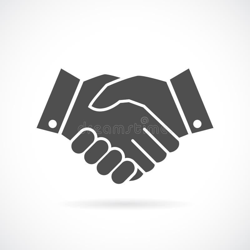 Ícone do vetor do negócio do aperto de mão ilustração royalty free Ícone do vetor do negócio do aperto de mão ilustração royalty free