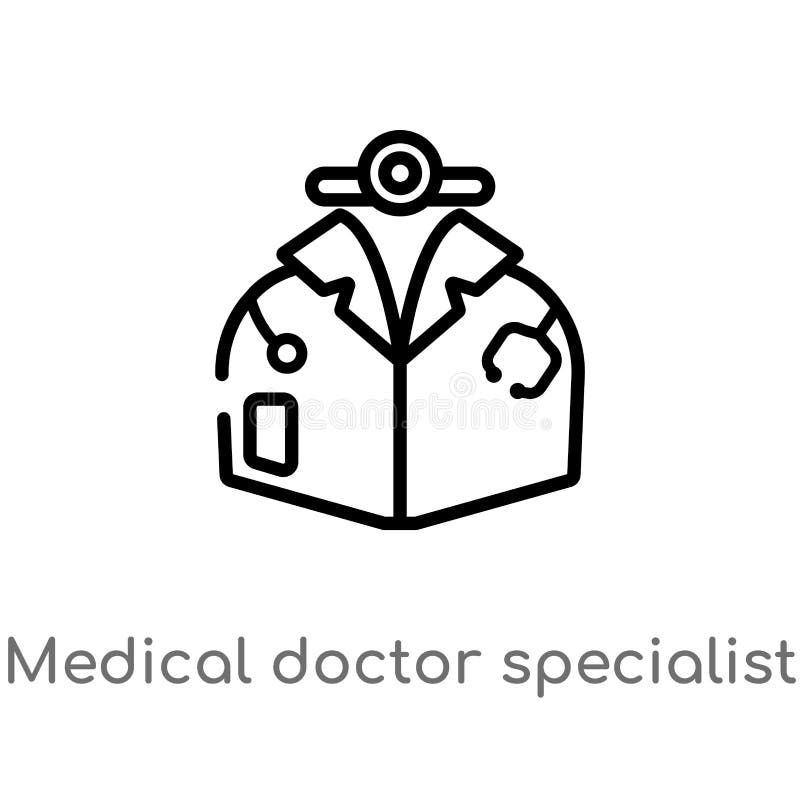 ícone do vetor do especialista do médico do esboço linha simples preta isolada ilustração do elemento do conceito médico editable ilustração stock ícone do vetor do especialista do médico do esboço linha simples preta isolada ilustração do elemento do conceito médico editable ilustração stock