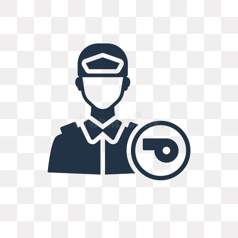 Ícone do vetor do polícia isolado no fundo transparente, polícia ilustração royalty free