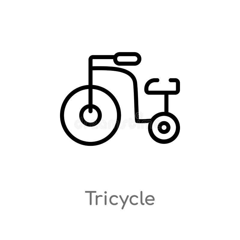ícone do vetor do triciclo do esboço linha simples preta isolada ilustra??o do elemento do conceito da crian?a e do beb? Curso ed ilustração do vetor ícone do vetor do triciclo do esboço linha simples preta isolada ilustra??o do elemento do conceito da crian?a e do beb? Curso ed ilustração do vetor
