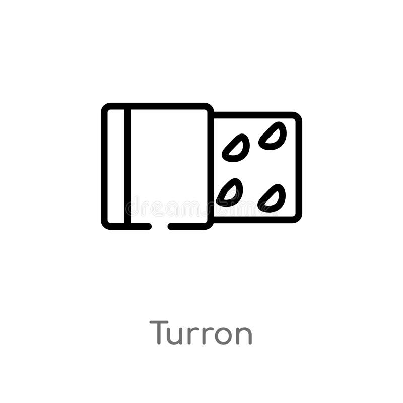 ?cone do vetor do turron do esbo?o linha simples preta isolada ilustra??o do elemento do conceito da cultura turron edit?vel do c ilustração stock ?cone do vetor do turron do esbo?o linha simples preta isolada ilustra??o do elemento do conceito da cultura turron edit?vel do c ilustração stock