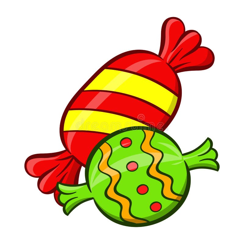 Ícone Dos Doces, Estilo Dos Desenhos Animados Ilustração do Vetor