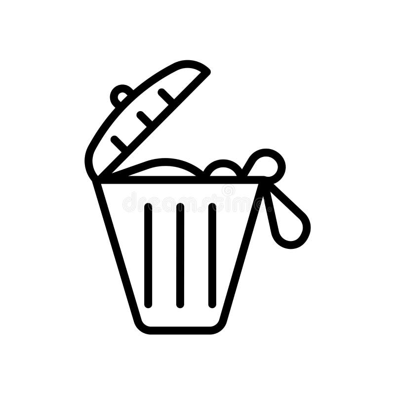 ícone dos resíduos sólidos isolado no fundo branco ilustração royalty free