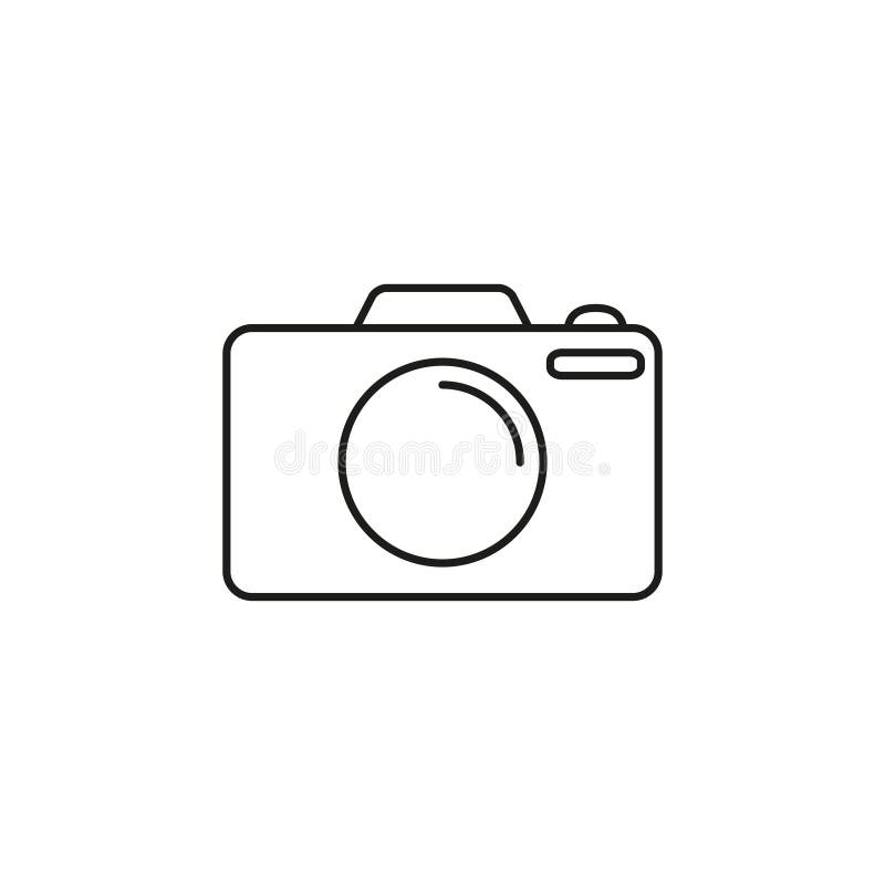 Ícone em linha da câmera ilustração stock Ícone em linha da câmera ilustração stock