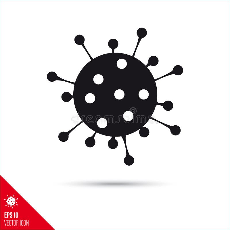 ícone glifo do vetor do vírus corona estilizado