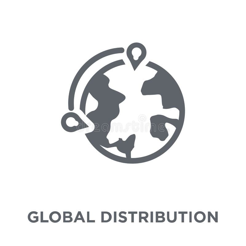 Ícone global da distribuição da entrega e da coleção logística ilustração do vetor Ícone global da distribuição da entrega e da coleção logística ilustração do vetor