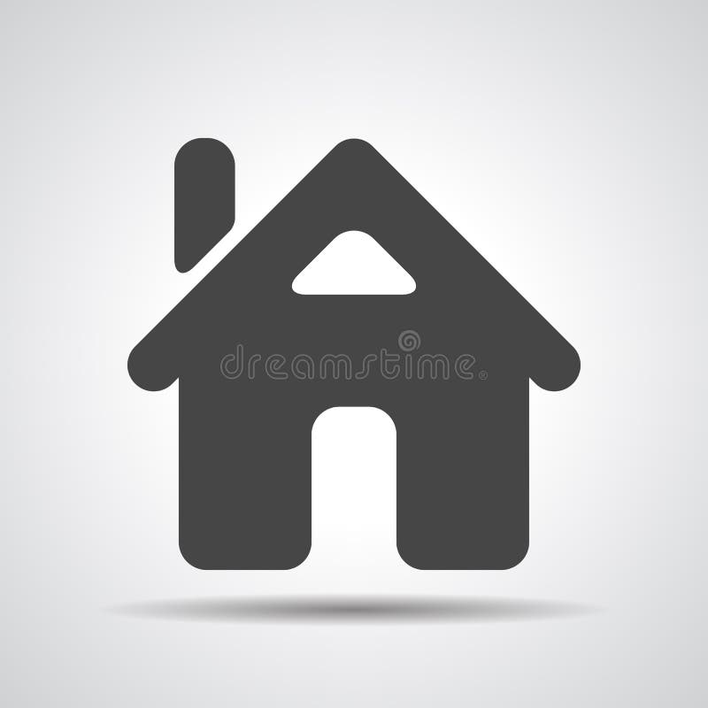 Ícone home liso ilustração stock Ícone home liso ilustração stock