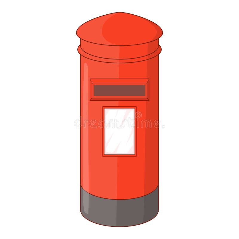 Ícone inglês do inbox, estilo dos desenhos animados ilustração stock Ícone inglês do inbox, estilo dos desenhos animados ilustração stock