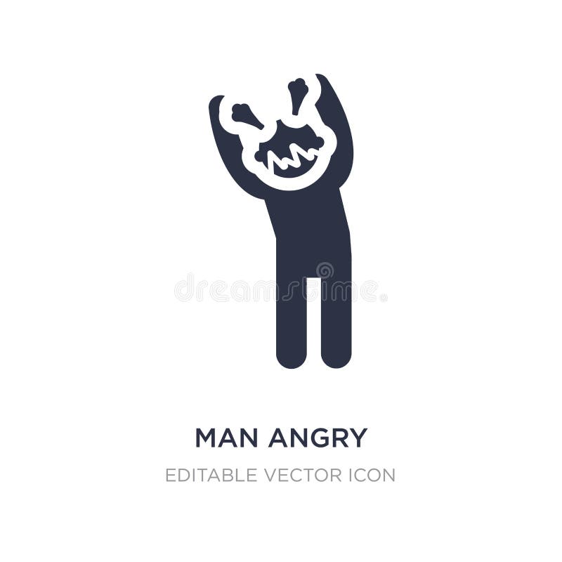 ícone irritado do homem no fundo branco Ilustração simples do elemento do conceito dos povos ilustração do vetor ícone irritado do homem no fundo branco Ilustração simples do elemento do conceito dos povos ilustração do vetor