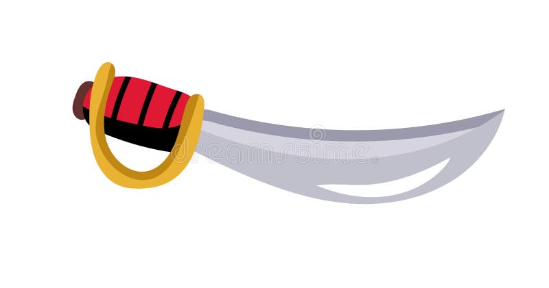 Ícone isolado espada do vetor do pirata ilustração do vetor Ícone isolado espada do vetor do pirata ilustração do vetor