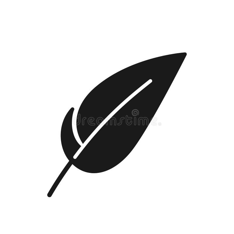 Ícone isolado preto da pena no fundo branco Silhueta da pena Projeto liso ilustração do vetor Ícone isolado preto da pena no fundo branco Silhueta da pena Projeto liso ilustração do vetor