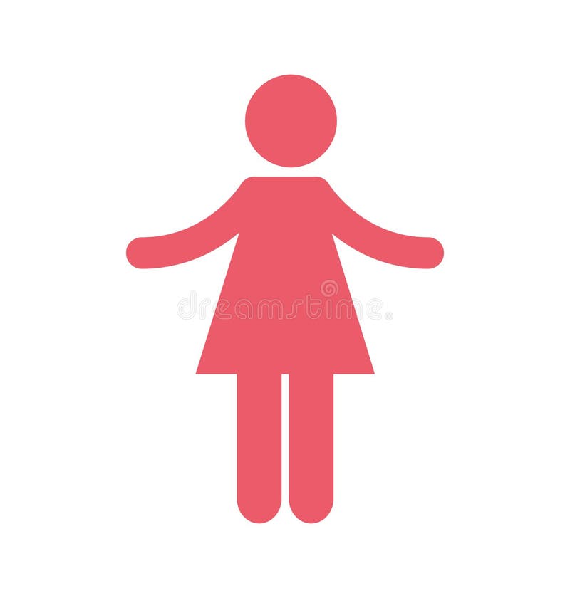 Ícone isolado silhueta da mulher ilustração do vetor Ícone isolado silhueta da mulher ilustração do vetor