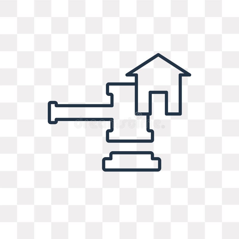 Ícone vetorial jurídico isolado sobre fundo transparente, linear ilustração do vetor