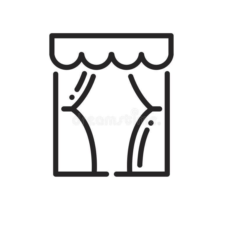 Ícone linear da janela ilustração royalty free Ícone linear da janela ilustração royalty free