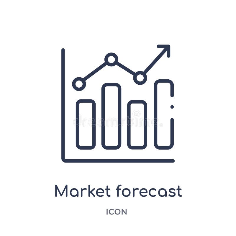 Ícone linear da previsão do mercado da economia de Cryptocurrency e da coleção do esboço da finança A linha fina vetor da previsã ilustração do vetor Ícone linear da previsão do mercado da economia de Cryptocurrency e da coleção do esboço da finança A linha fina vetor da previsã ilustração do vetor