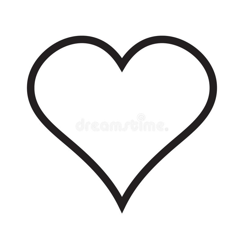 Ícone linear do coração, ícone do amor ilustração royalty free Ícone linear do coração, ícone do amor ilustração royalty free
