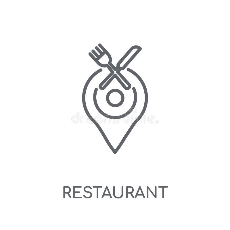 Ícone linear do restaurante Conceito moderno o do logotipo do restaurante do esboço