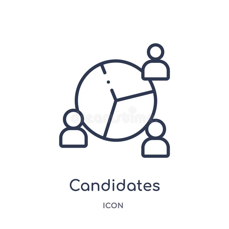 Ícone linear dos candidatos da coleção do esboço dos recursos humanos Linha fina ícone dos candidatos isolado no fundo branco can ilustração do vetor Ícone linear dos candidatos da coleção do esboço dos recursos humanos Linha fina ícone dos candidatos isolado no fundo branco can ilustração do vetor