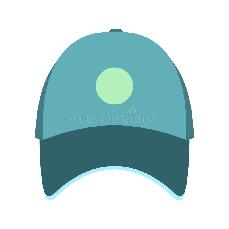 Ícone liso azul do chapéu de basebol ilustração royalty free Ícone liso azul do chapéu de basebol ilustração royalty free