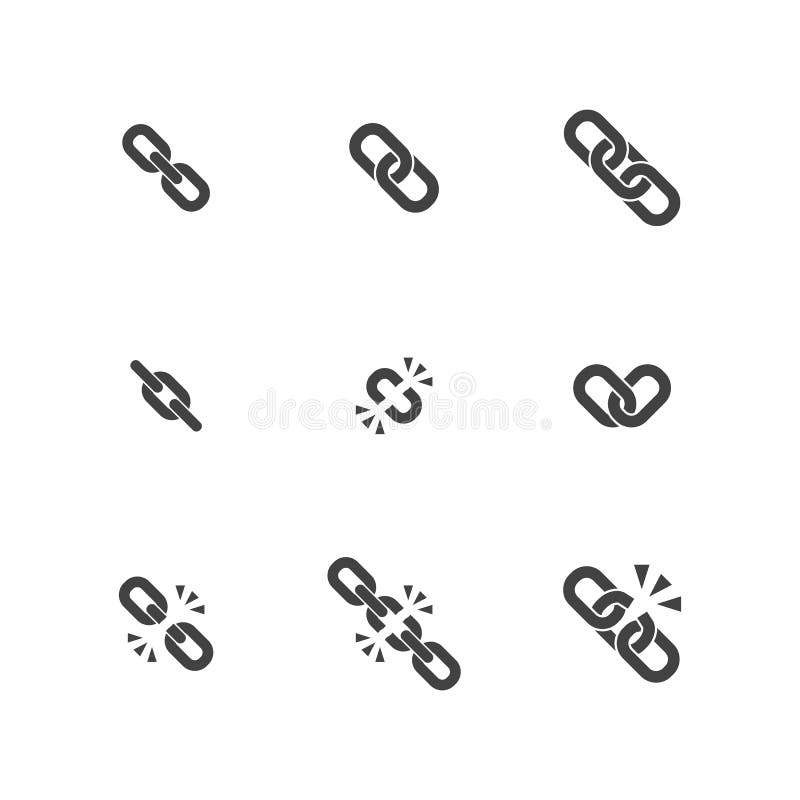 Ícone liso Chain ilustração royalty free Ícone liso Chain ilustração royalty free