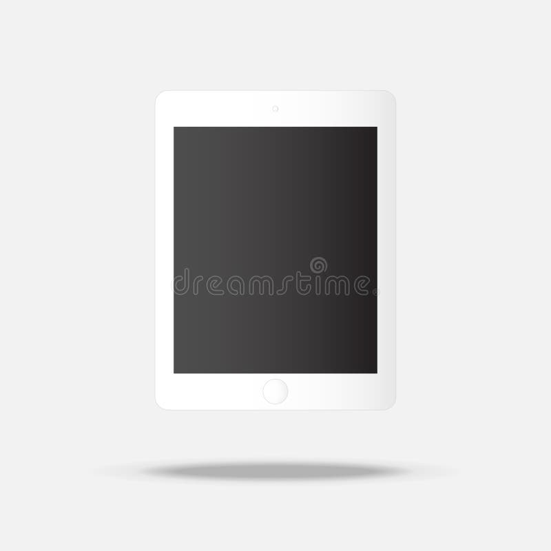 Ícone liso da tabuleta com sombra ilustração royalty free Ícone liso da tabuleta com sombra ilustração royalty free