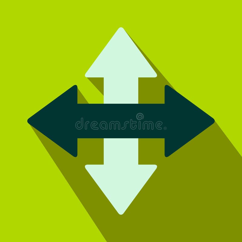 Ícone liso das setas transversais ilustração royalty free Ícone liso das setas transversais ilustração royalty free