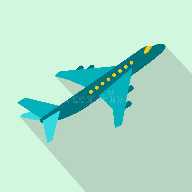 Ícone liso do avião do passageiro ilustração do vetor Ícone liso do avião do passageiro ilustração do vetor