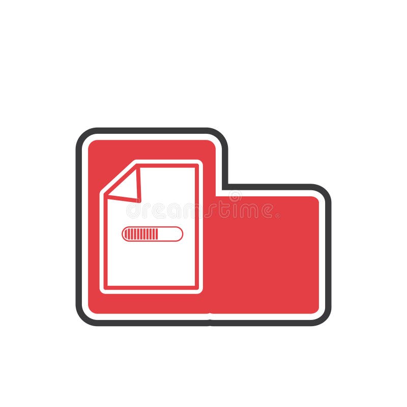 Ícone liso do documento da ilustração do vetor ilustração do vetor