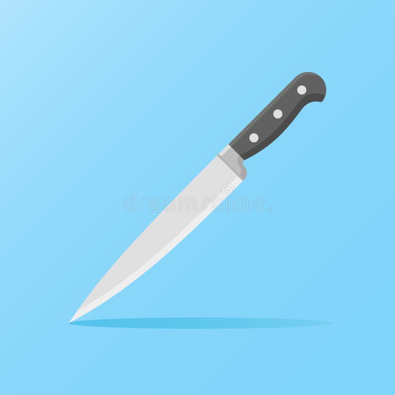 Ícone liso do estilo da faca de cozinha Ilustração do vetor ilustração royalty free Ícone liso do estilo da faca de cozinha Ilustração do vetor ilustração royalty free