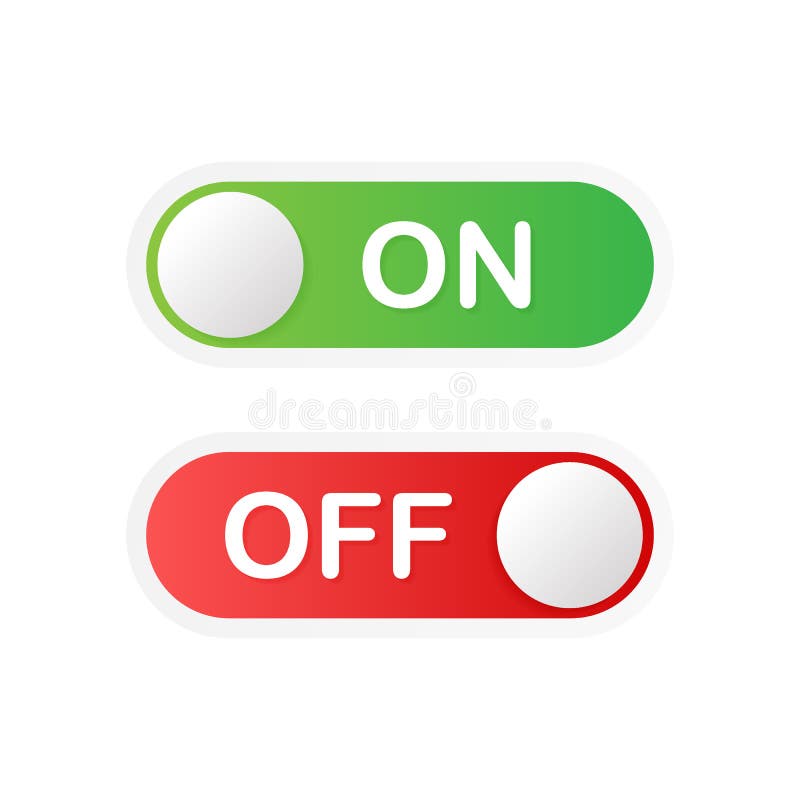 Ícone liso e fora do formato de alavanca do vetor do botão de interruptor Ilustração do vetor