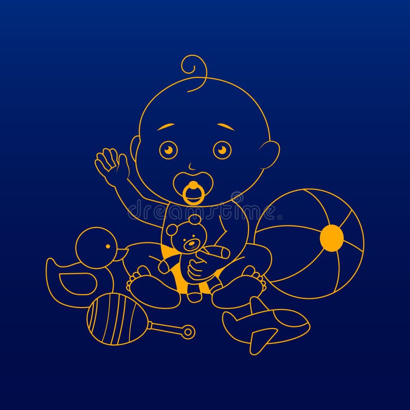 Ícone/logotipo da menina da criança Ilustração da arte ilustração do vetor Ícone/logotipo da menina da criança Ilustração da arte ilustração do vetor