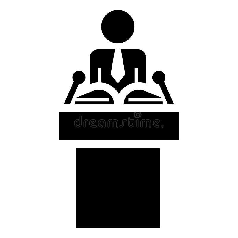 Ícone político do orador, estilo simples ilustração royalty free Ícone político do orador, estilo simples ilustração royalty free