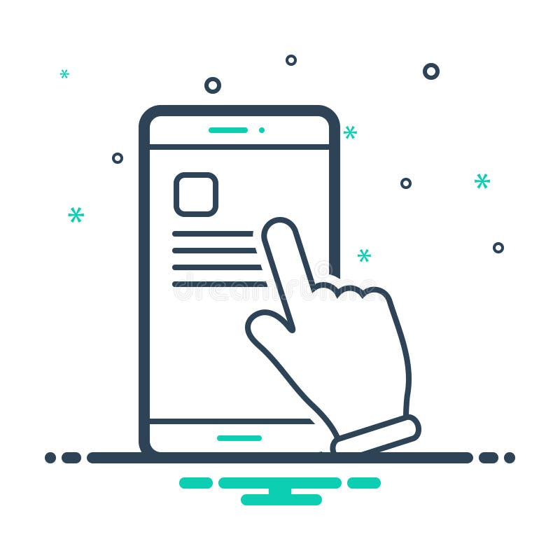 Ícone Preto Misturar para Comando, clique e toque ilustração do vetor