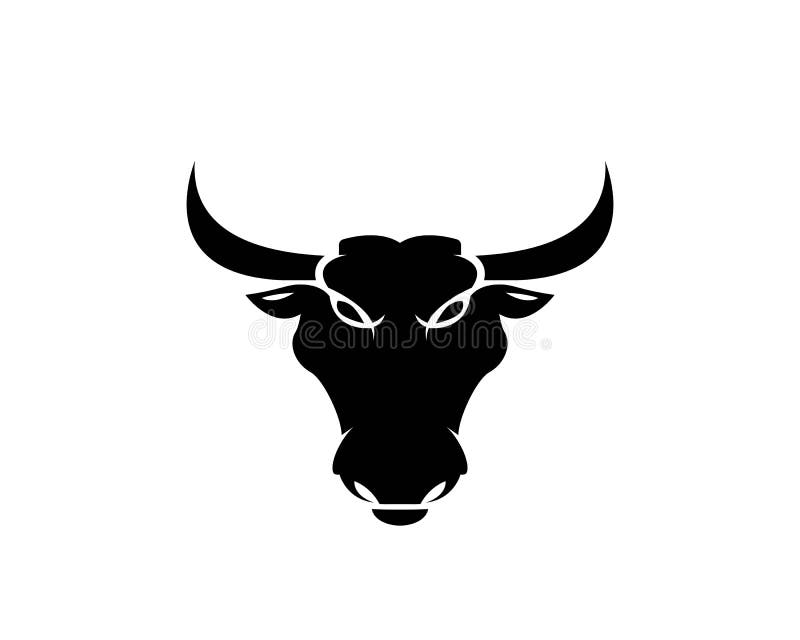 Ícone principal da vaca e do touro ilustração do vetor