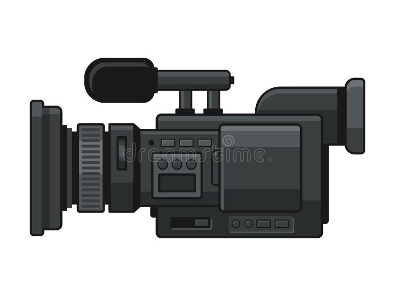 Ícone profissional do registrador da câmara de vídeo de Digitas Vetor ilustração stock Ícone profissional do registrador da câmara de vídeo de Digitas Vetor ilustração stock