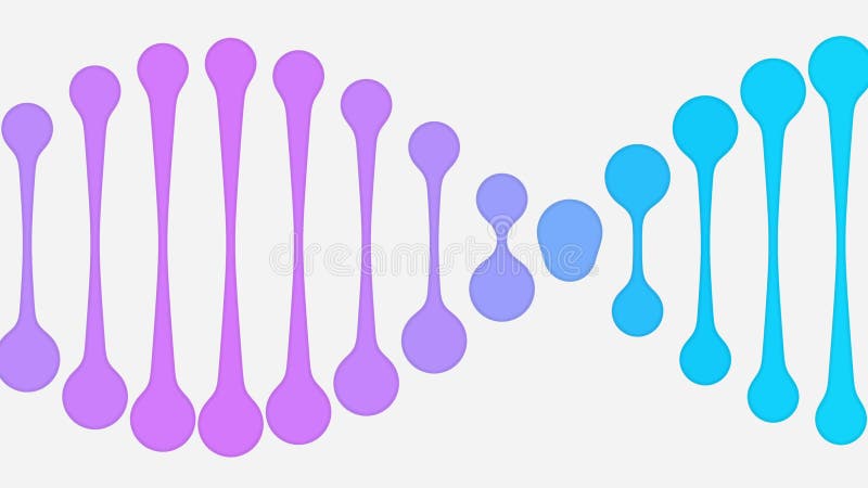 Ícone roxo e azul animado do ADN Ilustração minimalistic conceptual ilustração stock