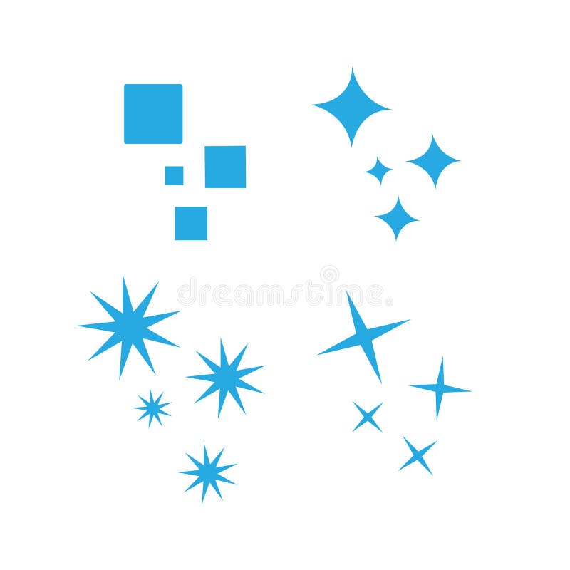Shine Sparkles Stars icon logo design elements Vector illustration. Shine Sparkles Stars icon logo design elements Vector illustration