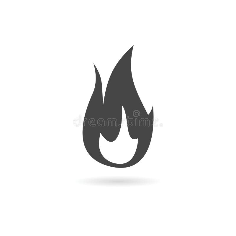 Ícone simples do incêndio ilustração stock Ícone simples do incêndio ilustração stock