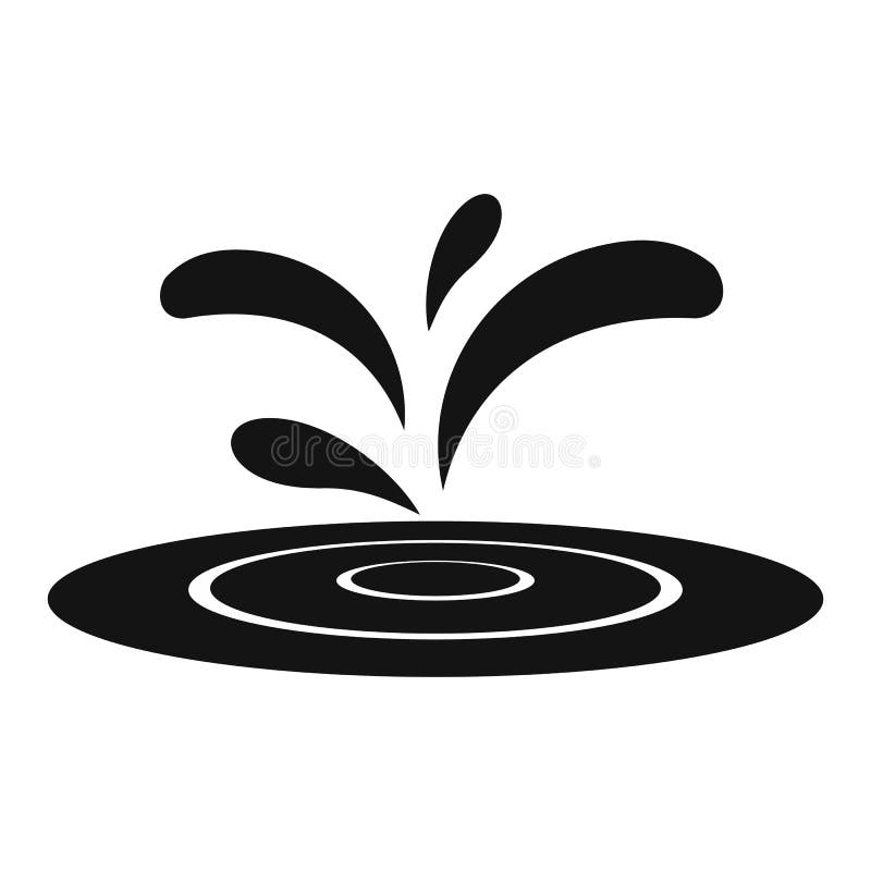 Ícone simples do preto preto do derramamento de óleo ilustração royalty free Ícone simples do preto preto do derramamento de óleo ilustração royalty free