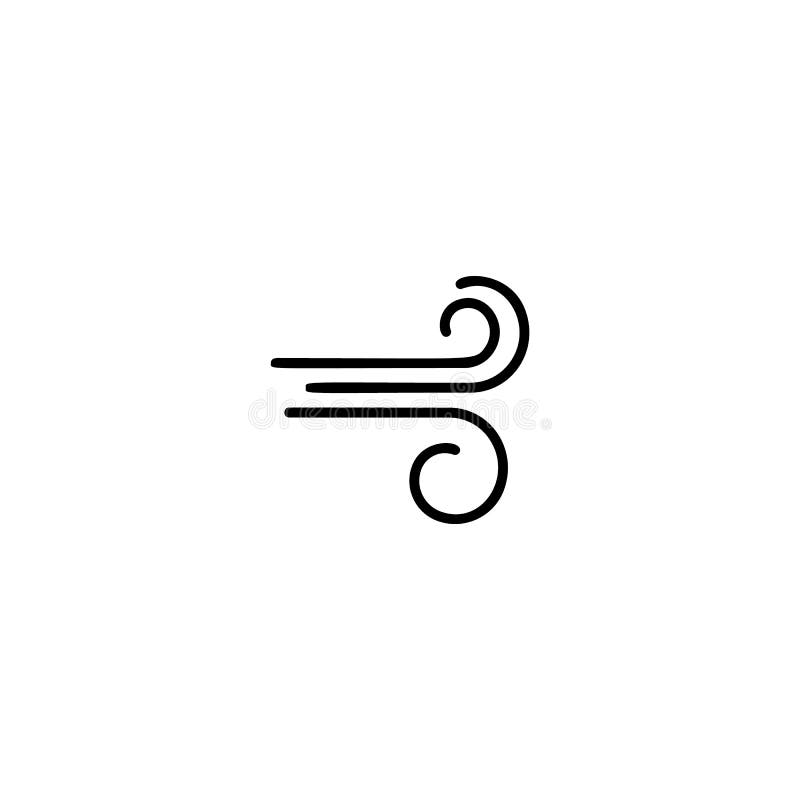 Ícone simples do vento ilustração do vetor Ícone simples do vento ilustração do vetor