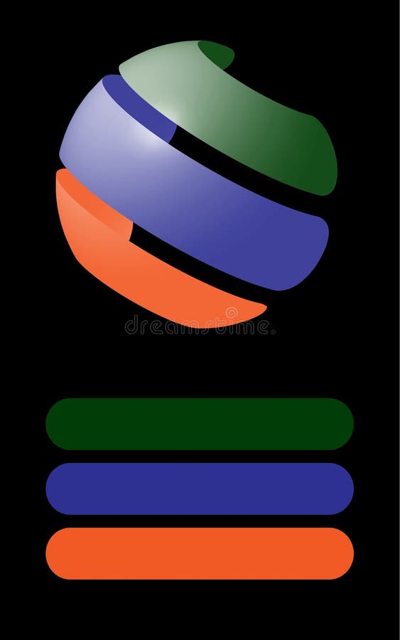 Ícone, sinal do vetor ou logotype abstrato ilustração royalty free