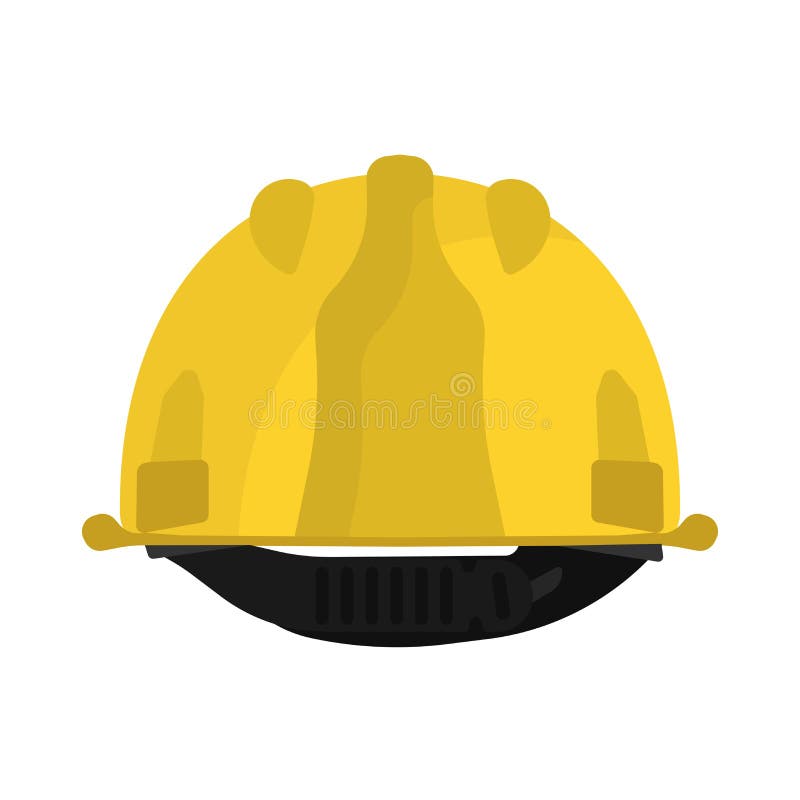 Ícone traseiro amarelo do vetor da opinião do capacete de segurança Equipamento do coordenador do capacete da construção Tampão p ilustração do vetor Ícone traseiro amarelo do vetor da opinião do capacete de segurança Equipamento do coordenador do capacete da construção Tampão p ilustração do vetor