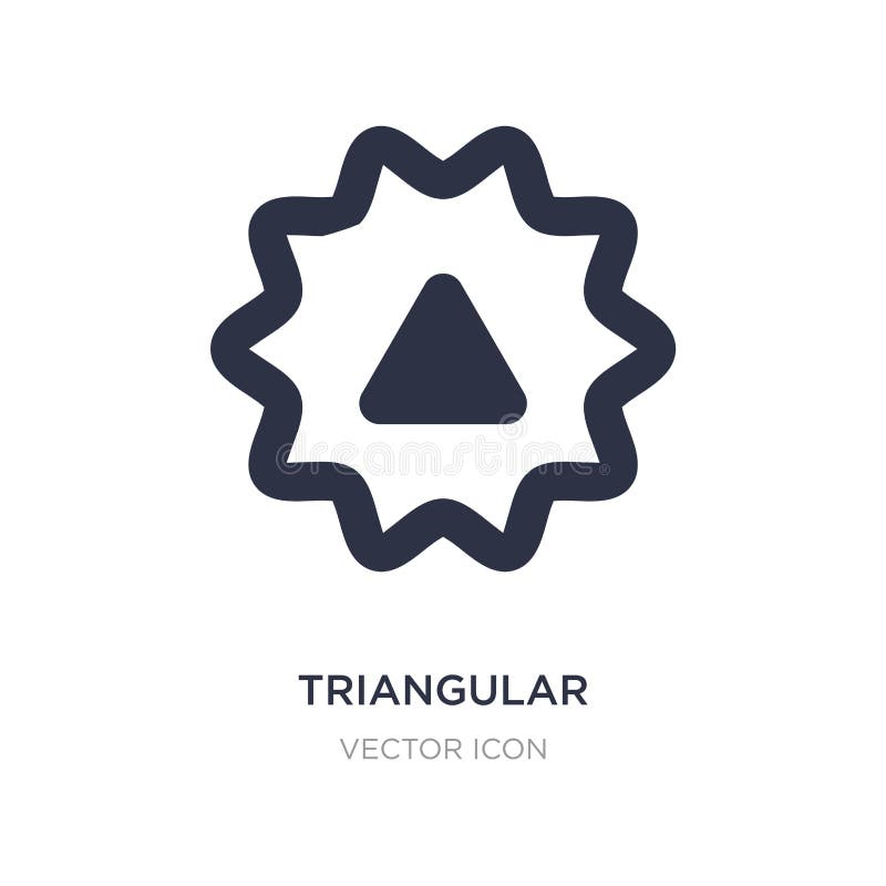 Ícone triangular no fundo branco Ilustração simples do elemento do conceito de UI ilustração do vetor Ícone triangular no fundo branco Ilustração simples do elemento do conceito de UI ilustração do vetor