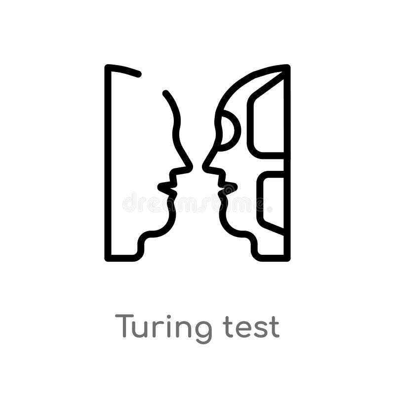 ?cone turing do vetor do teste do esbo?o linha simples preta isolada ilustra??o do elemento do conceito da intelig?ncia artificia ilustração do vetor ?cone turing do vetor do teste do esbo?o linha simples preta isolada ilustra??o do elemento do conceito da intelig?ncia artificia ilustração do vetor