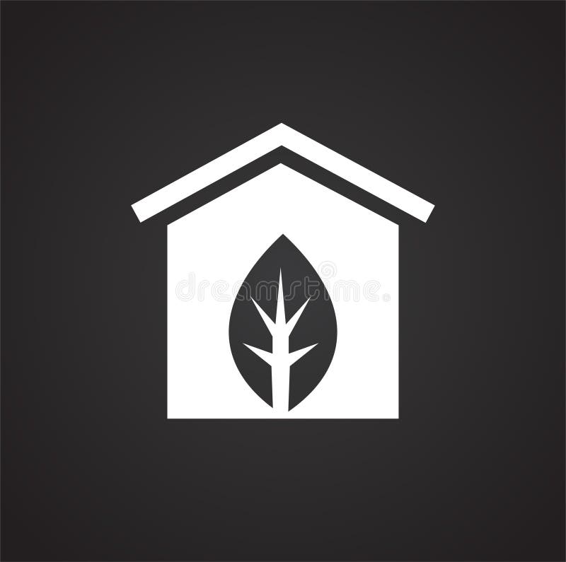 Ícone verde da casa no fundo preto para o gráfico e o design web, sinal simples moderno do vetor Conceito do Internet Símbolo na ilustração do vetor Ícone verde da casa no fundo preto para o gráfico e o design web, sinal simples moderno do vetor Conceito do Internet Símbolo na ilustração do vetor